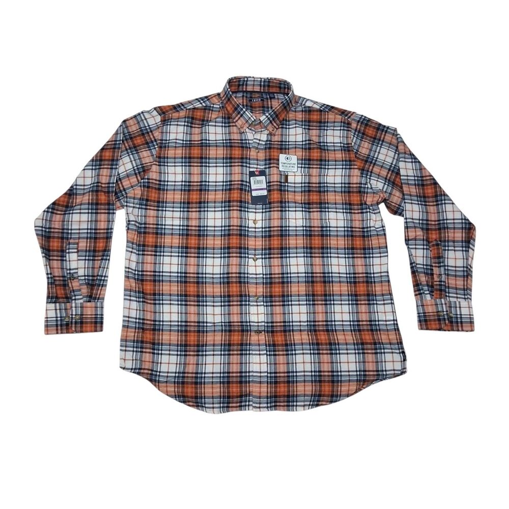 Izod Men's 2XL Shirt NEW WITH TAGS Temperture Regulating Flannel Button Up